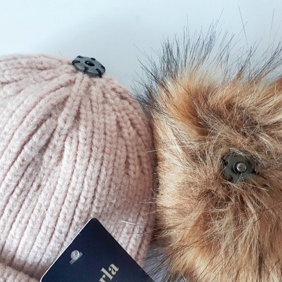 Norla multicolour beanie hat 3 pom pom box set - Picture 6 of 6